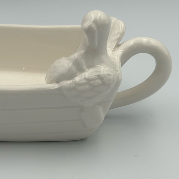 Ceramic White USS Turkey Gravy Boat NWT - Picture 4 of 9